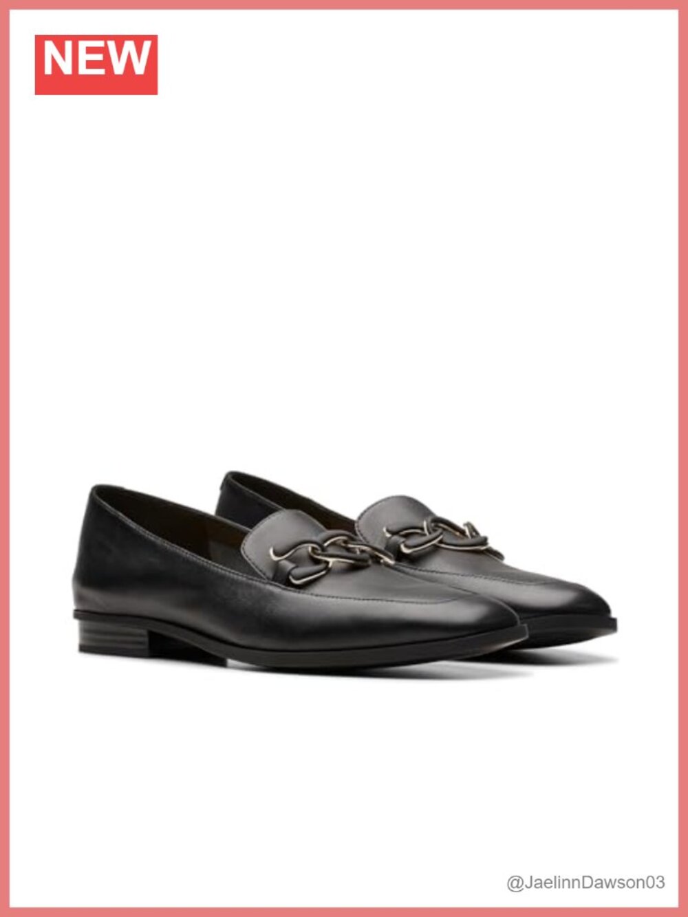 Clarks Leather Loafers Women's Slip-On Round Toe Comfort